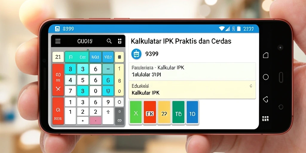 Tampilan antarmuka aplikasi Kalkulator IPK yang sederhana dan informatif.