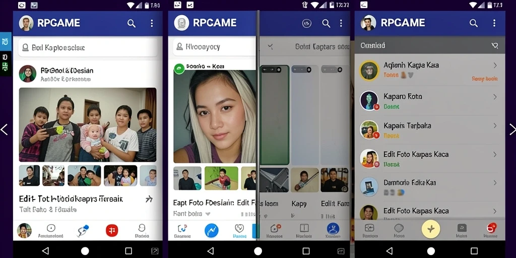 Tampilan antarmuka RPGAME menampilkan fitur-fitur edit foto kertas kaca yang inovatif.
