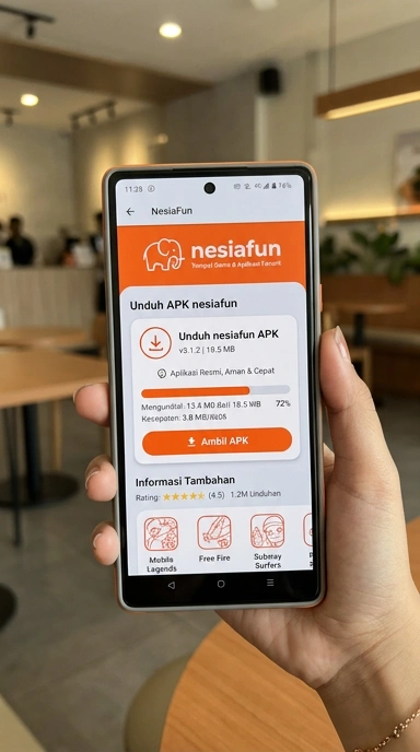 Tampilan halaman APK nesiafun